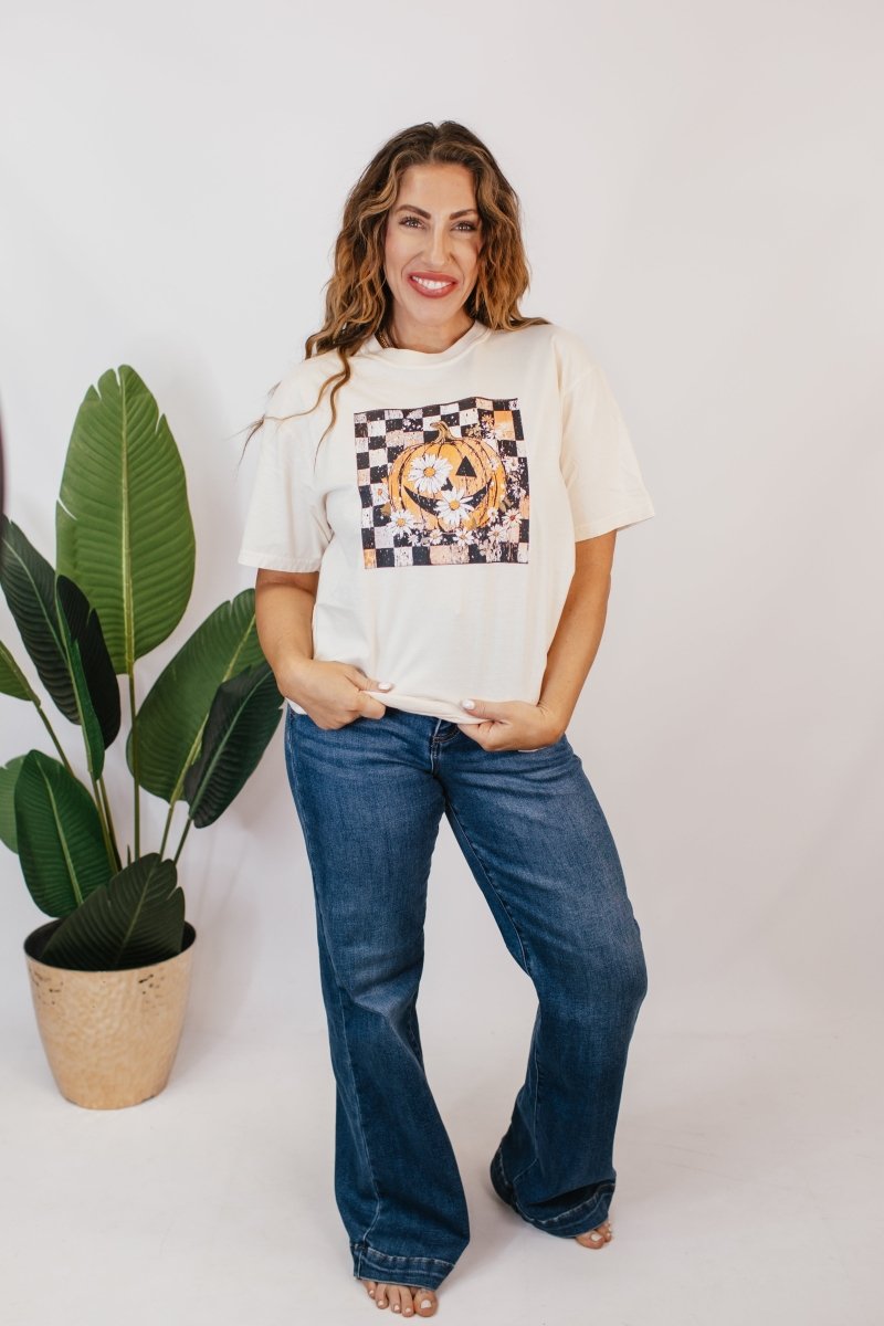 Floral Pumpkin Graphic Tee - FINAL SALE - Macoma Boutique555 Presales