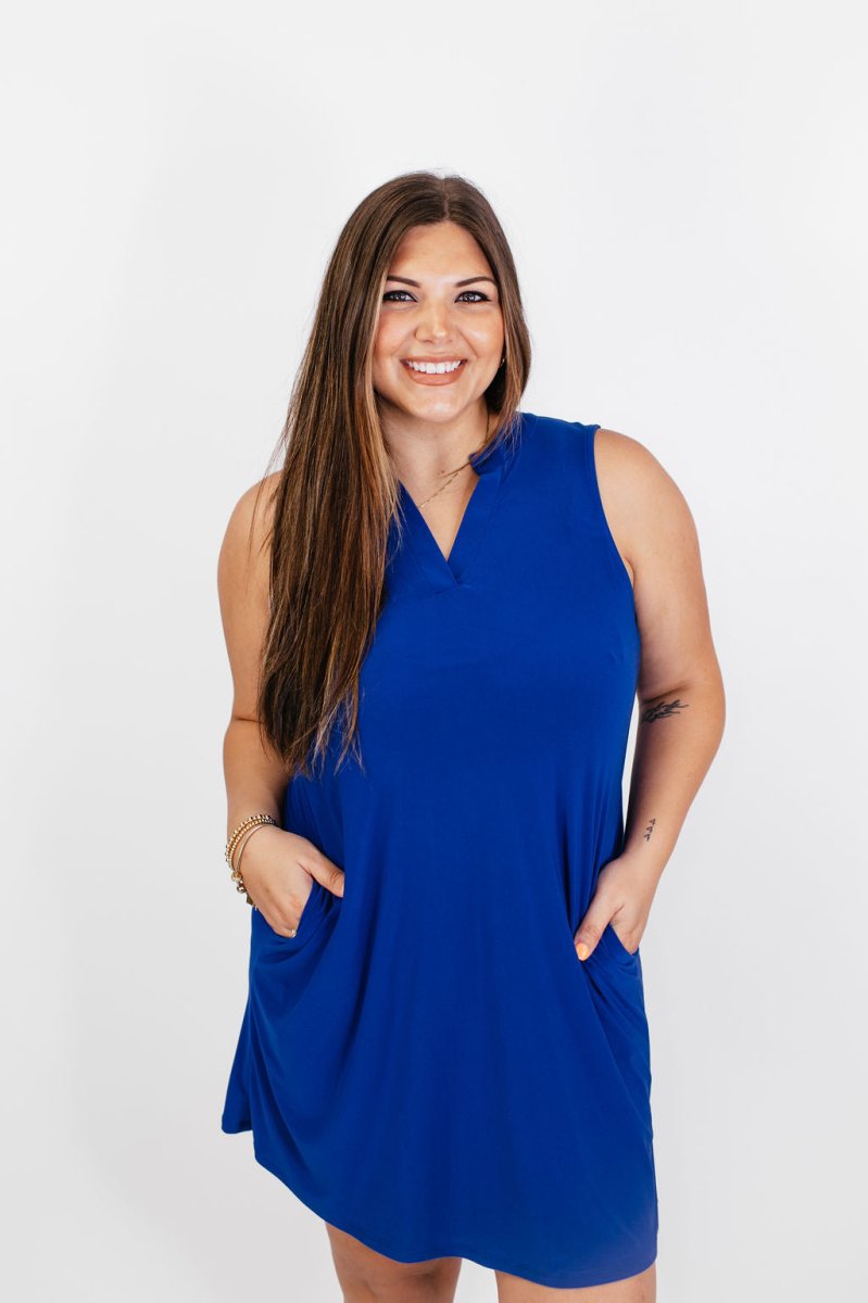 Flow And Go Dress in Royal Blue - Reg/Curvy - FINAL SALE - Macoma Boutique250 Dresses