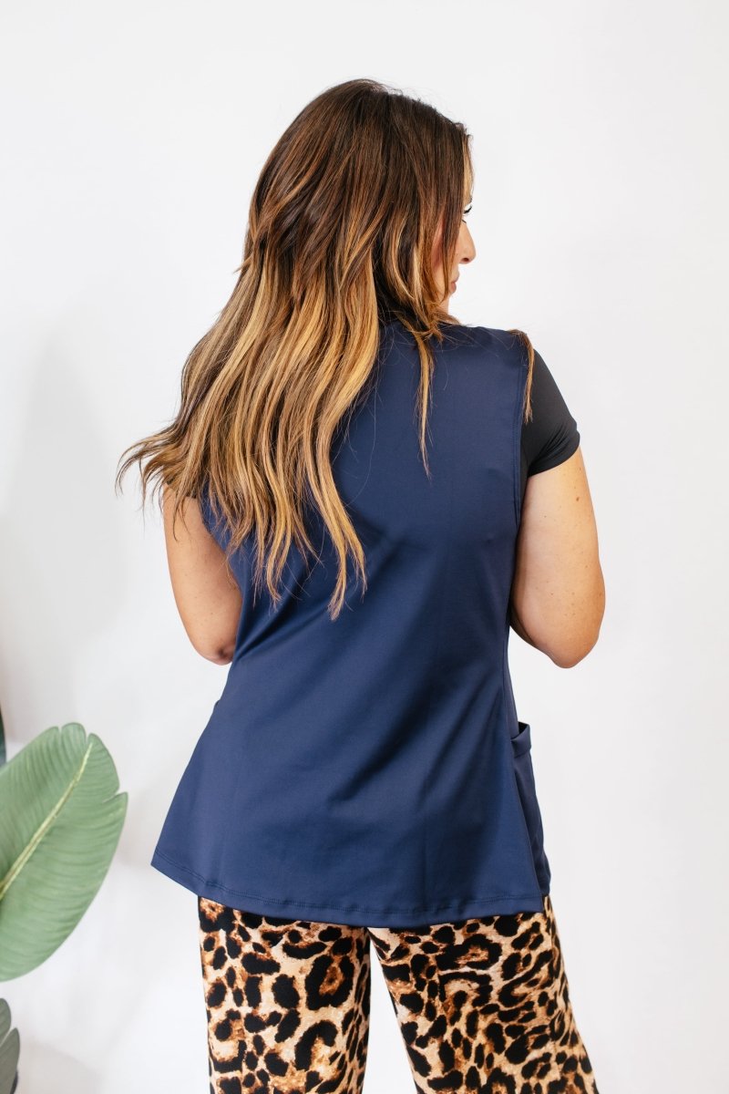 Get The Job Done Vest In Navy - Reg & Curvy - Macoma Boutique240 Jackets/Blazers