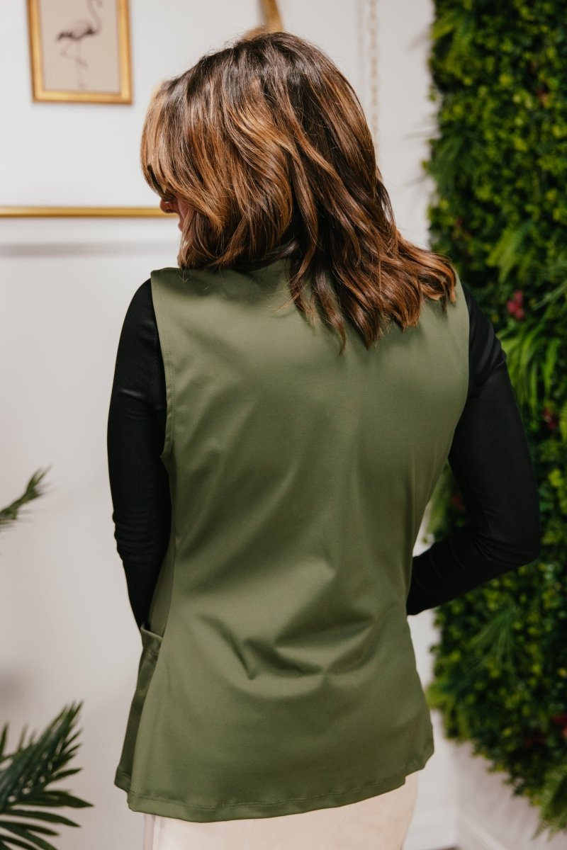 Get The Job Done Vest In Olive - Reg & Curvy - Macoma Boutique240 Jackets/Blazers