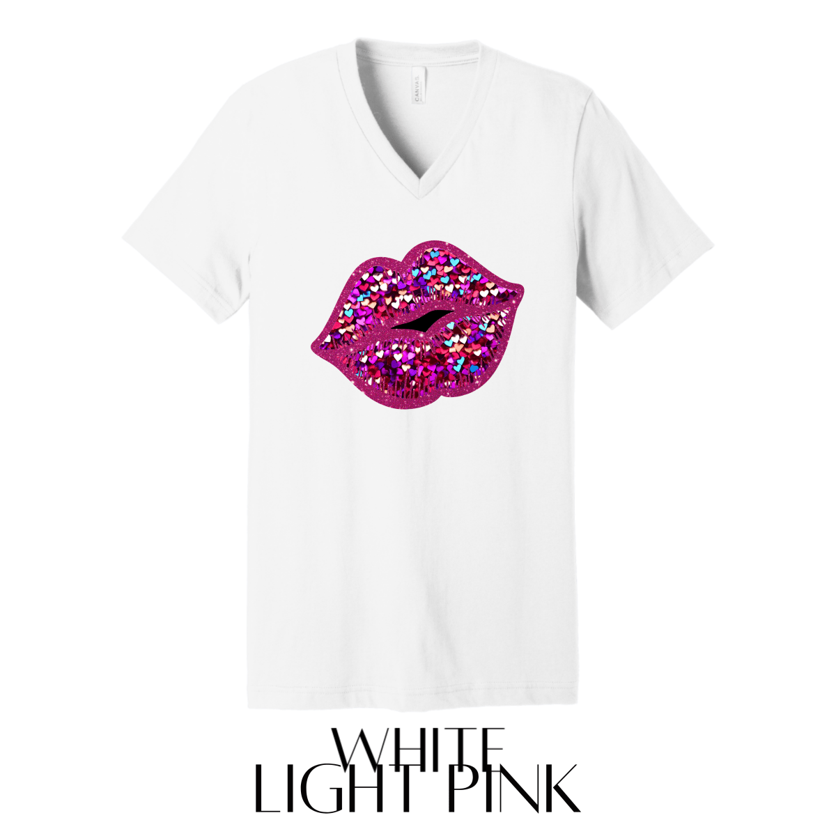 Giving Kisses V - Neck Graphic Tee - FINAL SALE - Macoma Boutique555 Presales