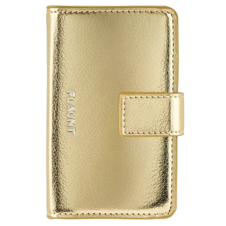 Gold Leather Magsafe Wallet - Macoma Boutique310 Accessories