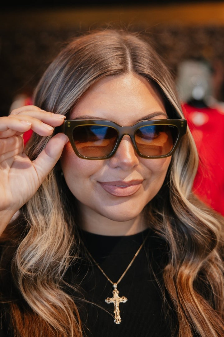 Hayden Sunglasses In Midnight Olive - Macoma Boutique310 Accessories
