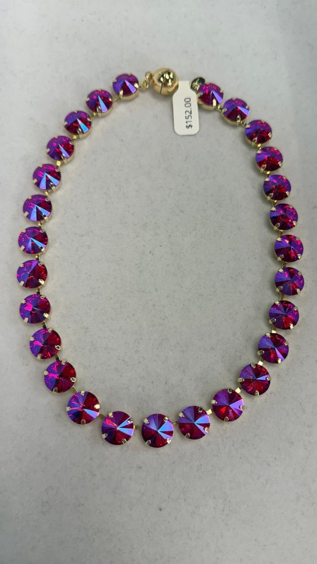 Hello Lovely 12MM Necklace in Fuschia - Macoma Boutique315 Jewelry