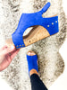 Corky's Electric Blue Suede Carley Sandals -FINAL SALE