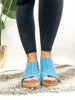 Corky's Turquoise Washed Canvas Carley Sandals