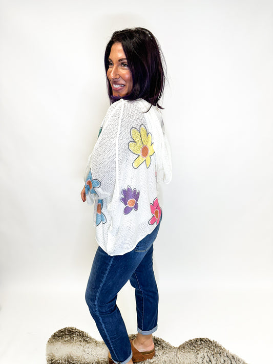 Crazy Daisies Hooded Top