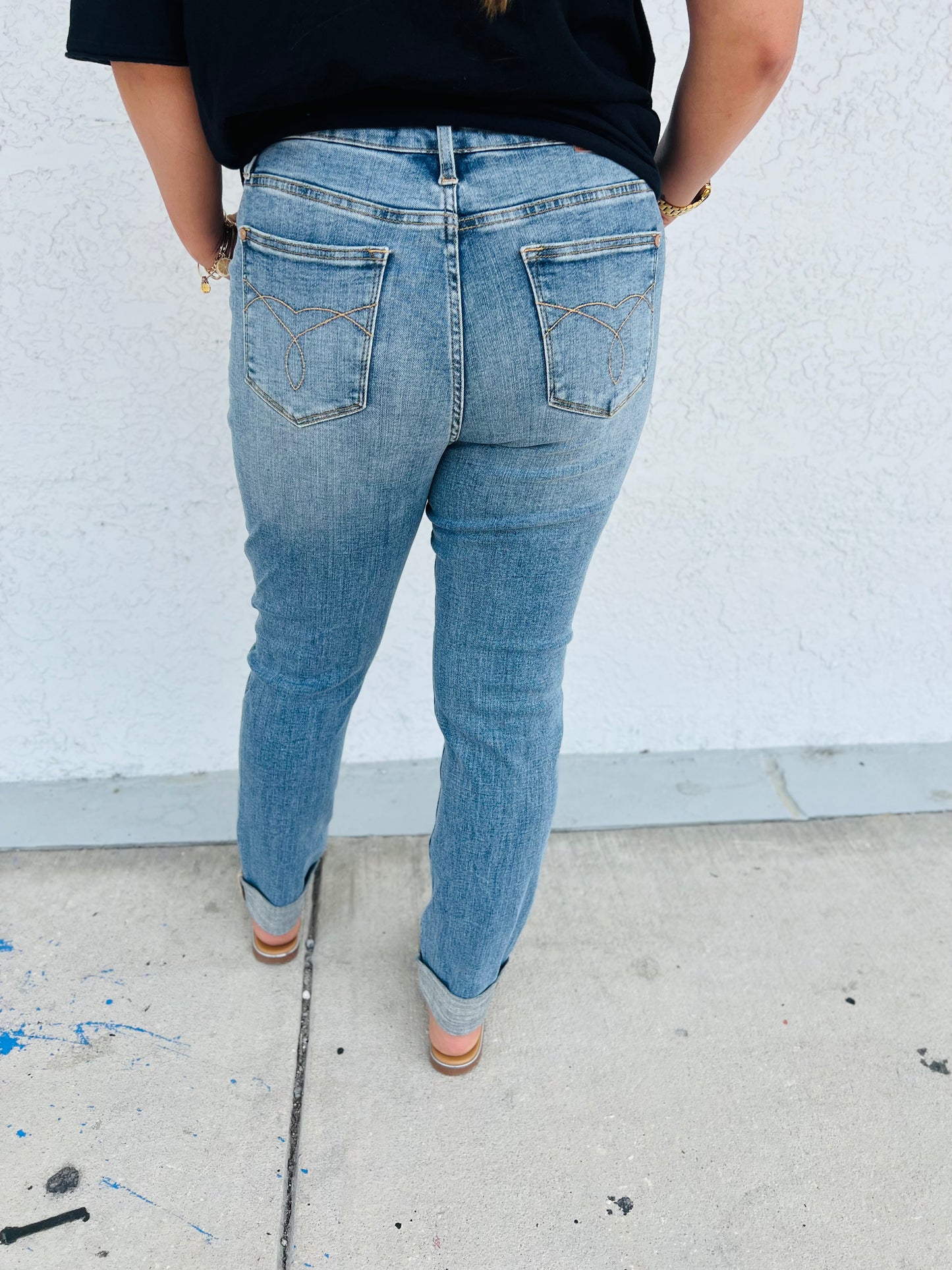 Judy Blue This Means War Boyfriend Jeans