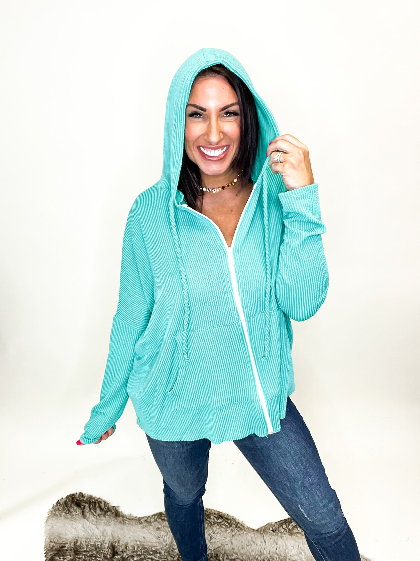 You Know The Drill Zip up Hoodie - Reg/Curvy