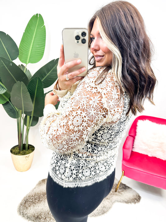 Style and Lace Top - Reg/Curvy- FINAL SALE
