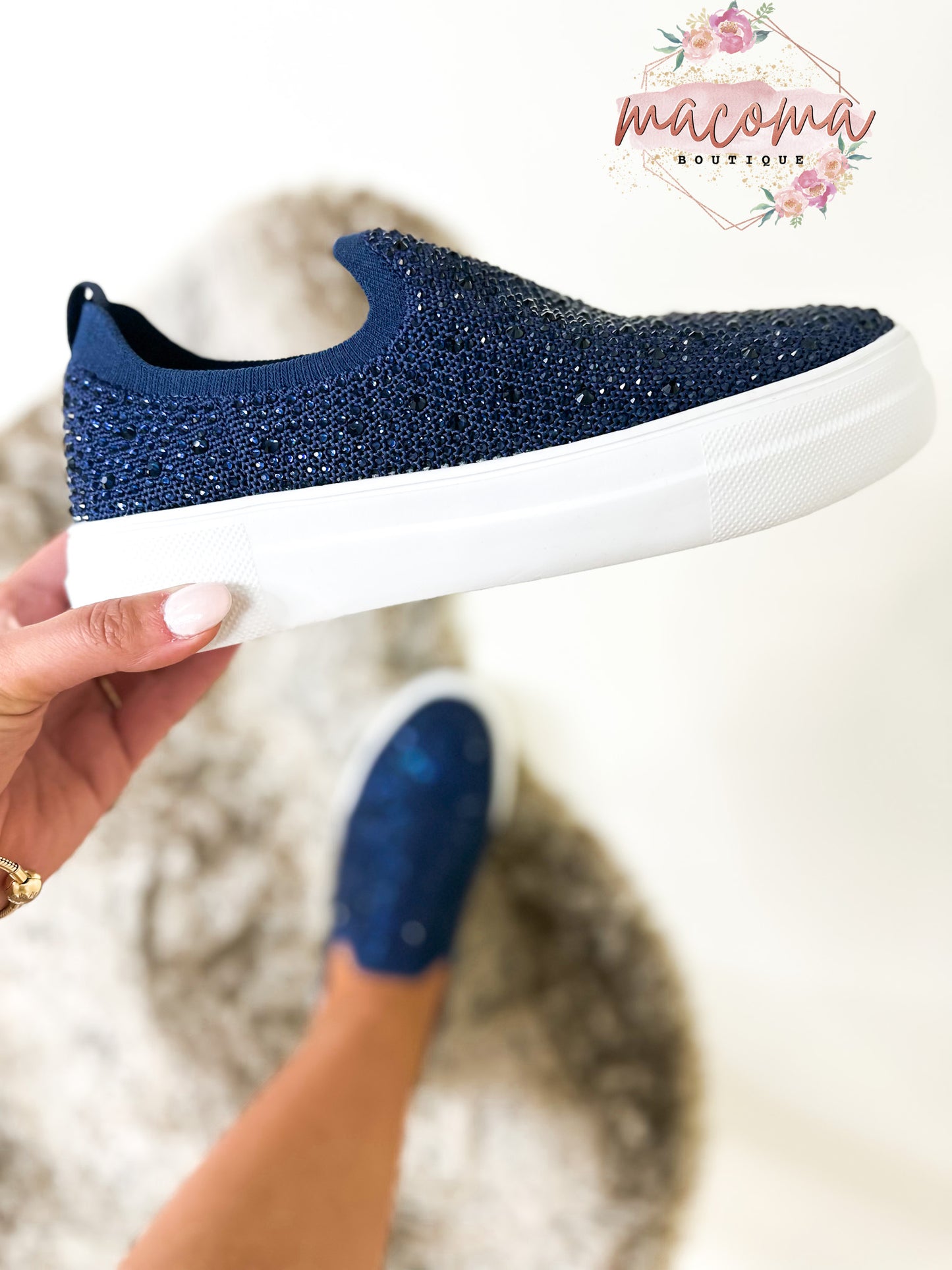 Corky's Navy Crystals Hilary Shoes