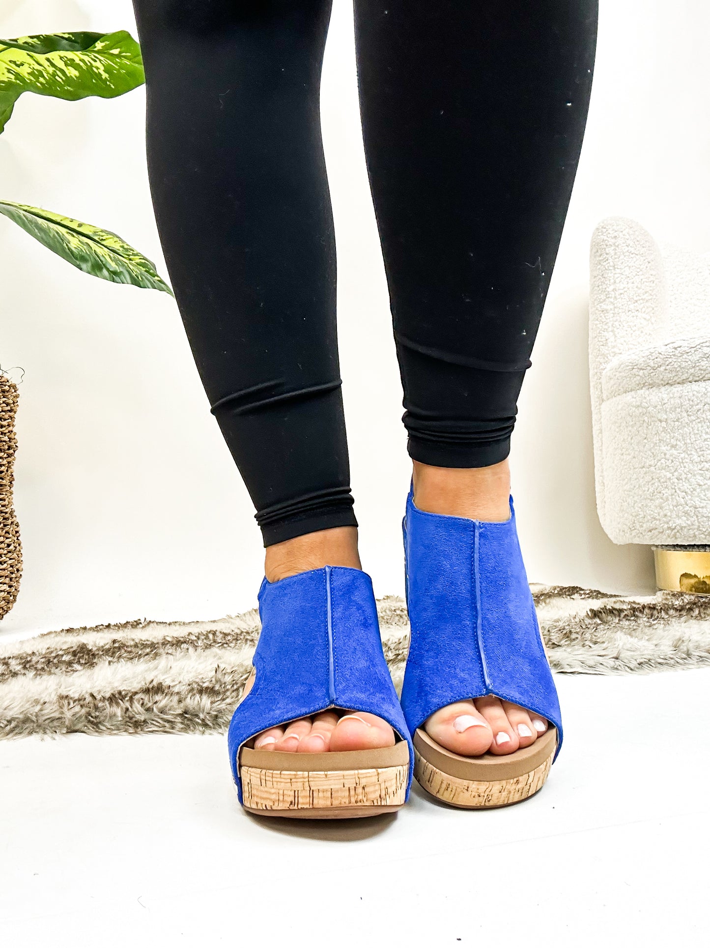 Corky's Electric Blue Suede Carley Sandals -FINAL SALE