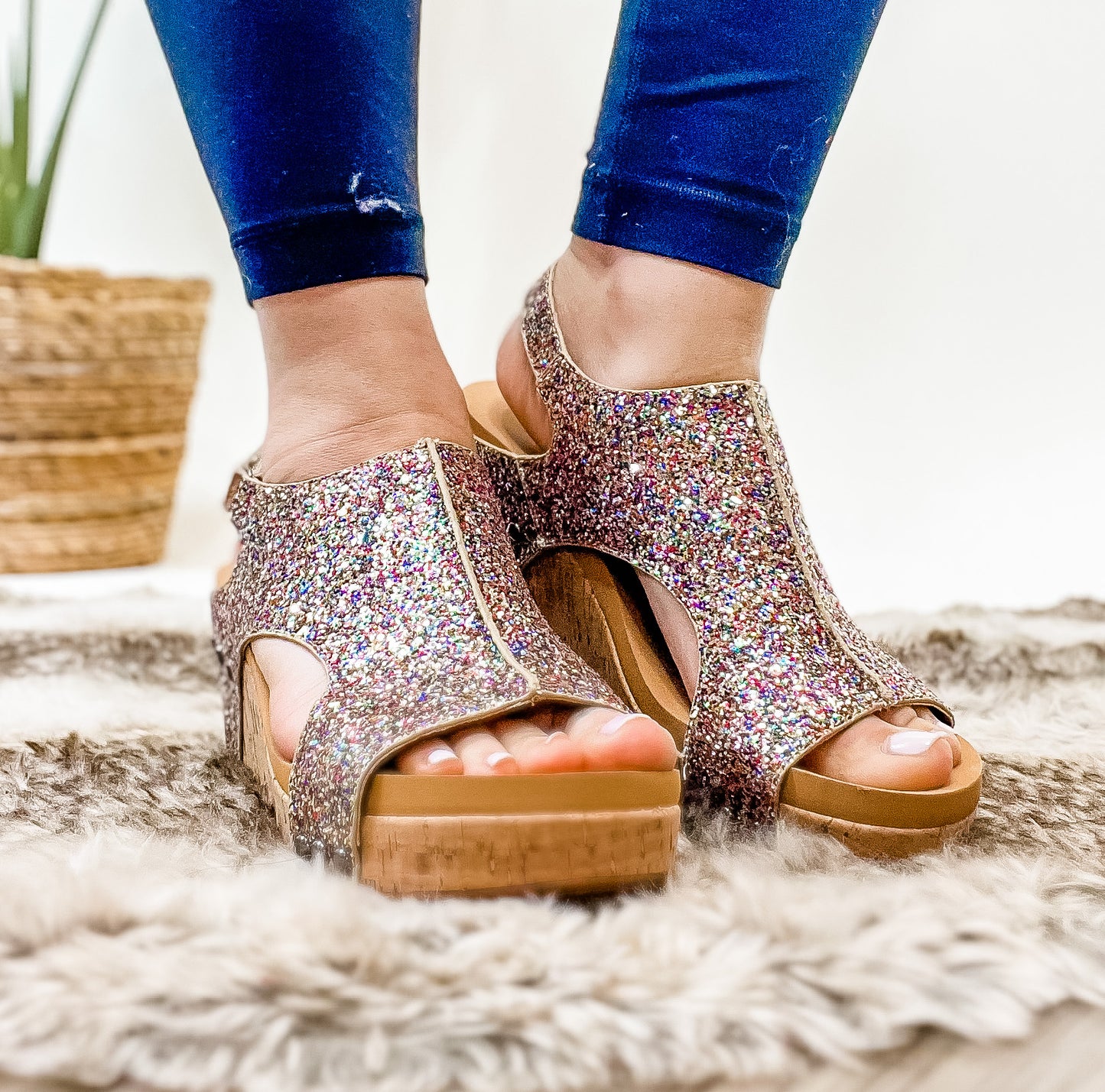 Corky's Confetti Glitter Carley Sandals - FINAL SALE