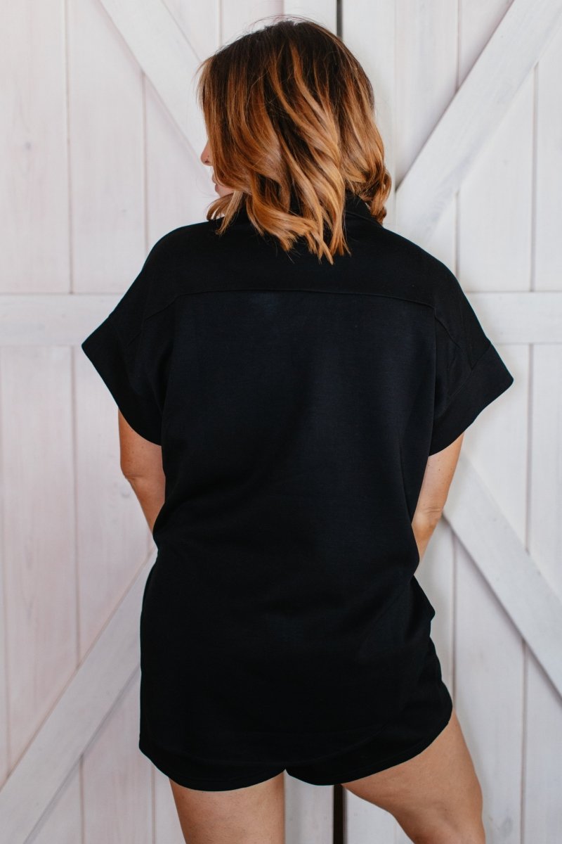 In The Morning Romper in Black - FINAL SALE - Macoma Boutique260 Jumpsuits/Rompers/Overalls
