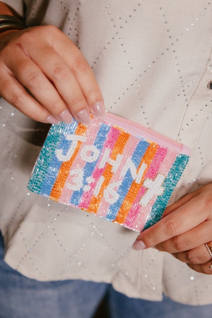 John 3:16 Beaded Coin Bag - Macoma Boutique310 Accessories