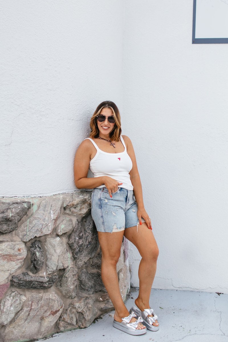 Judy Blue Off Duty Boyfriend Shorts - Reg/Curvy - FINAL SALE - Macoma Boutique180 Shorts
