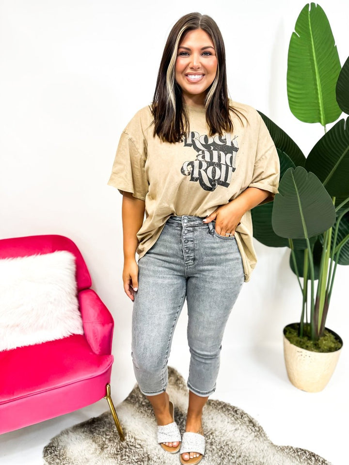 Judy Blue Skies Are Grey Capri Jeans - FINAL SALE - Macoma Boutique170 Denim