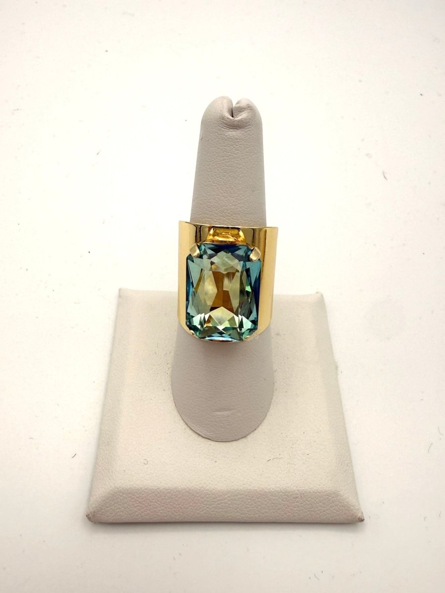 Let's Party Ring In Aqua - Macoma Boutique315 Jewelry