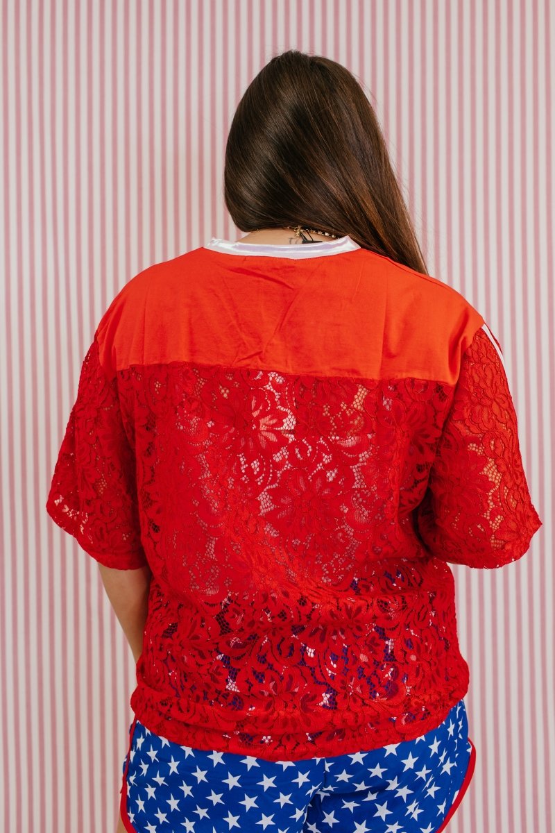 Liberty Lace USA Top - Reg & Curvy - Macoma Boutique140 Graphic Tees