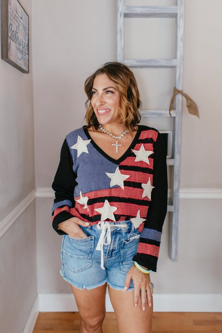 Liberty Lane Top In Black - Macoma Boutique120 Long Sleeve