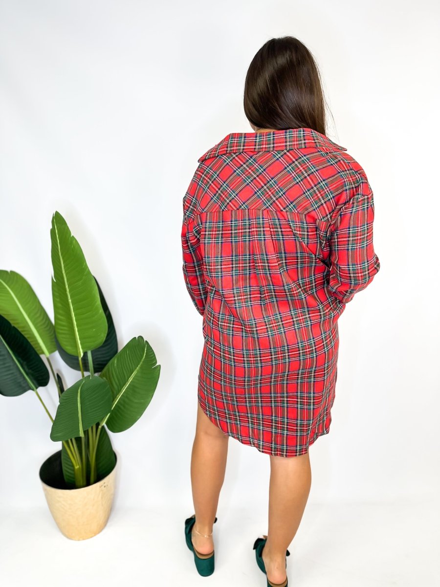 Mad for Plaid Dress - Reg & Curvy - Macoma Boutique250 Dresses