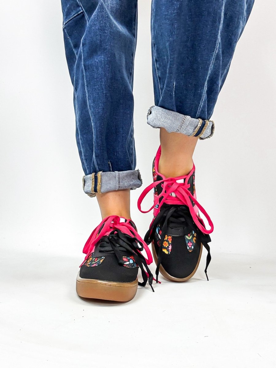 Makers Fuchsia Floral Emma Sneakers - Macoma Boutique301 Sneakers