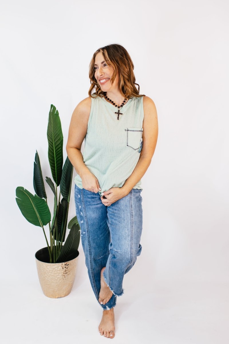 Matcha Powder Tank Top - FINAL SALE - Macoma Boutique110 Tanks