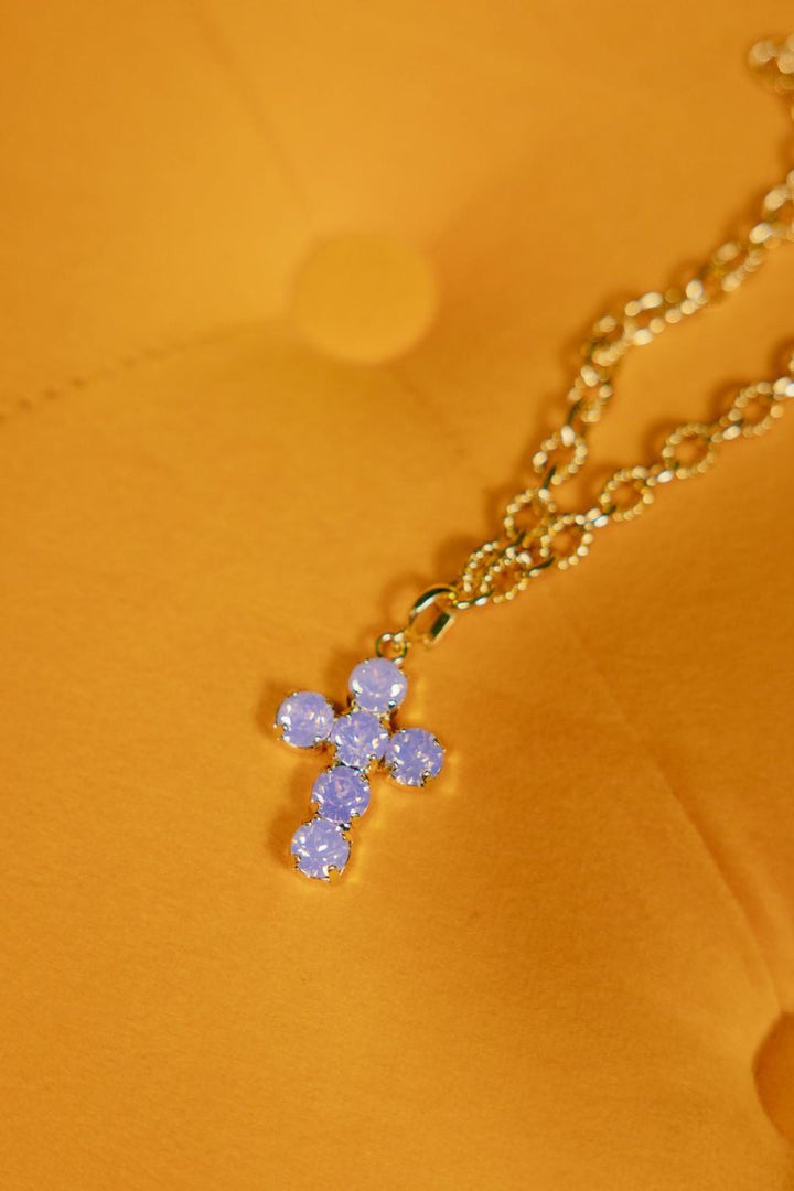 Mini Cross Charms in Gold Lavender - Macoma Boutique315 Jewelry
