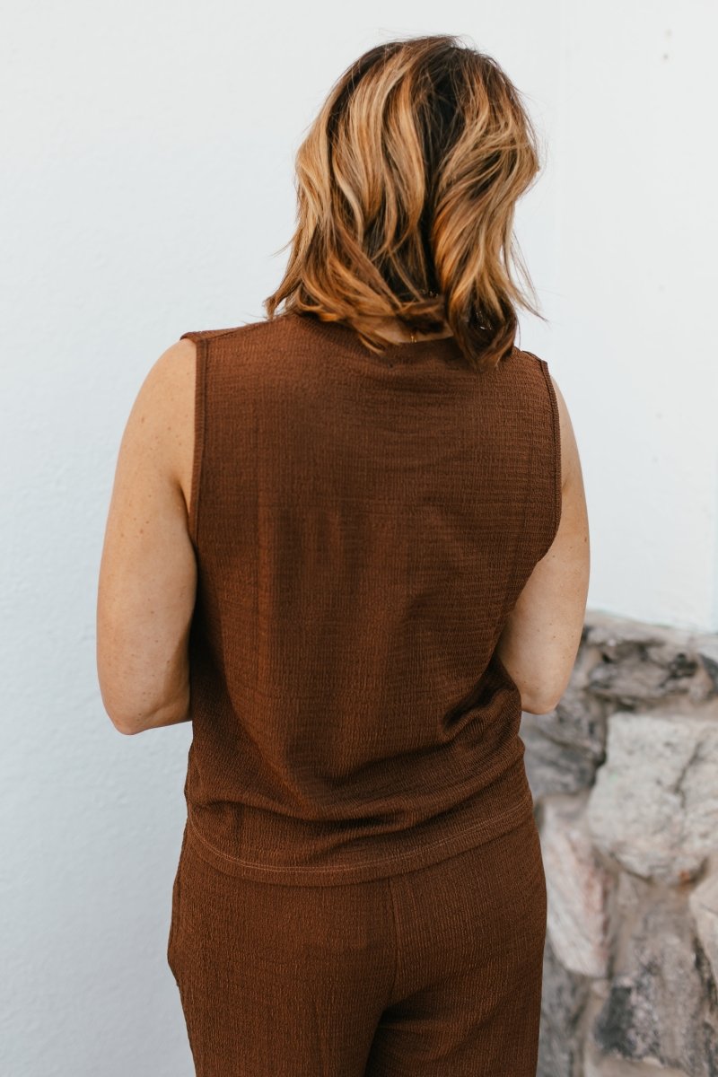 Minimalist Tank Top In Brown - Reg & Curvy - Macoma Boutique100 Short Sleeve