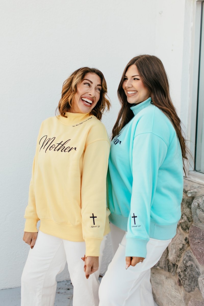 Mother Mock Neck Pullover In Mint - Macoma Boutique130 Sweaters