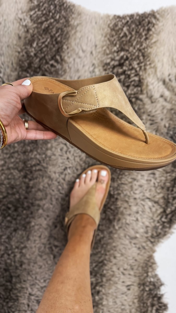 Patrizia Oceanfront Lux Beige Sandals - Macoma Boutique304 Sandals