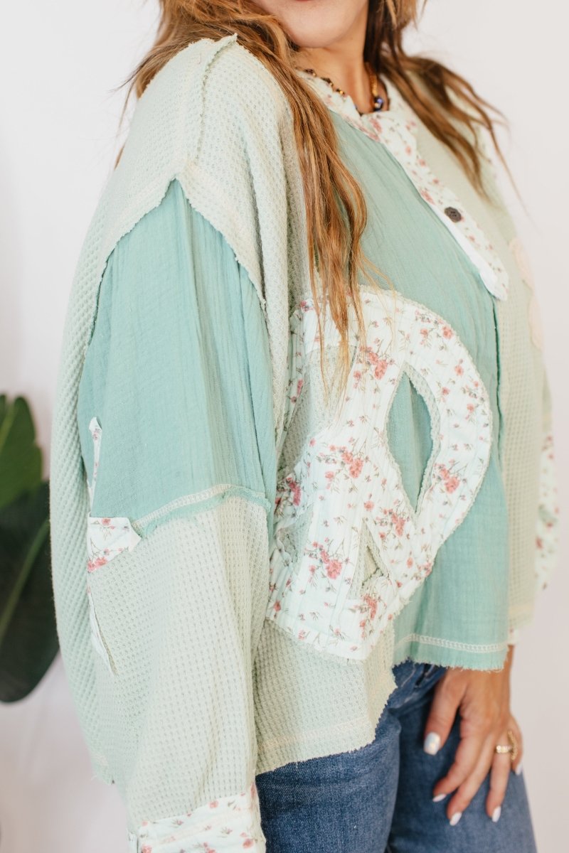 Peace & Petals Top - Macoma Boutique120 Long Sleeve