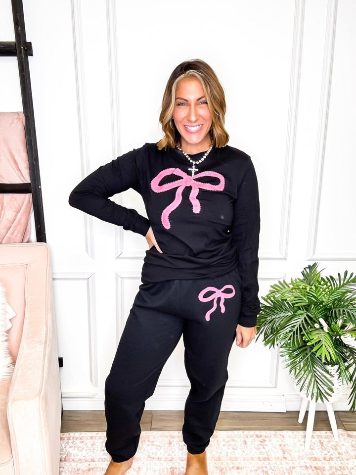 Pink And Lacey Graphic Sweatpants - FINAL SALE - Macoma Boutique555 Presales