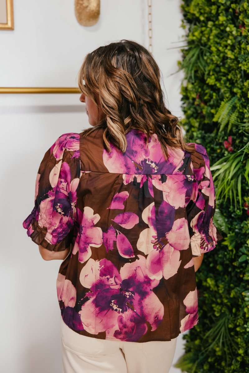 Plum Petal Top - Macoma Boutique100 Short Sleeve