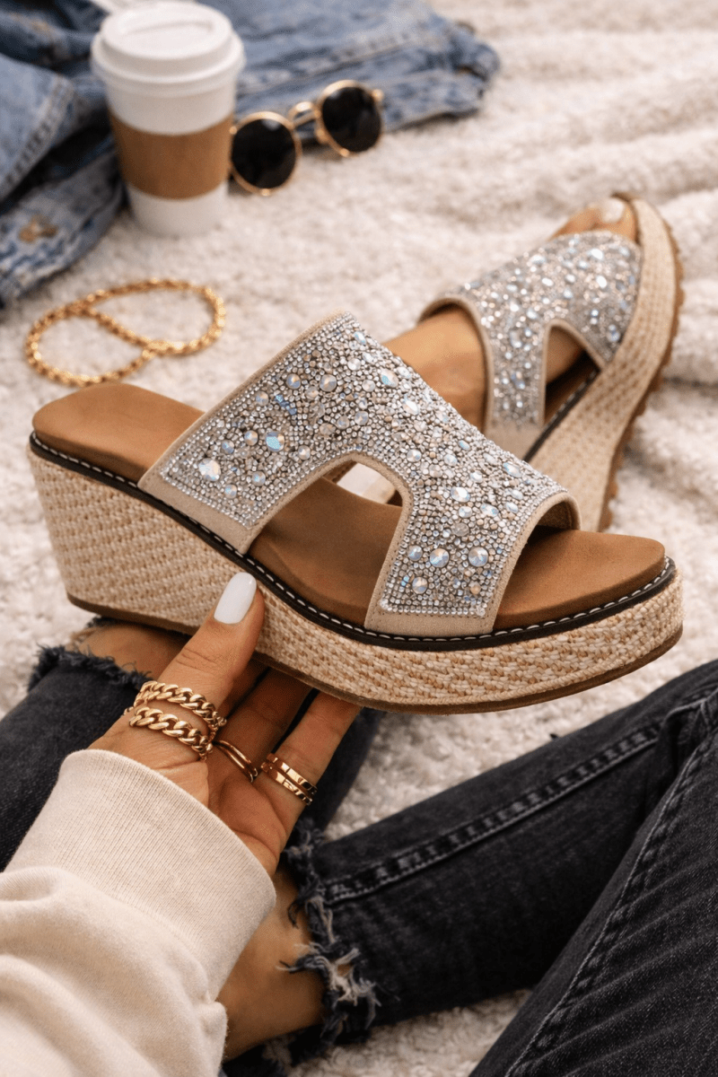 PRESALE: Corky's Rhinestone Kiss N Tell Wedges - Macoma Boutique302 Wedges & Heels