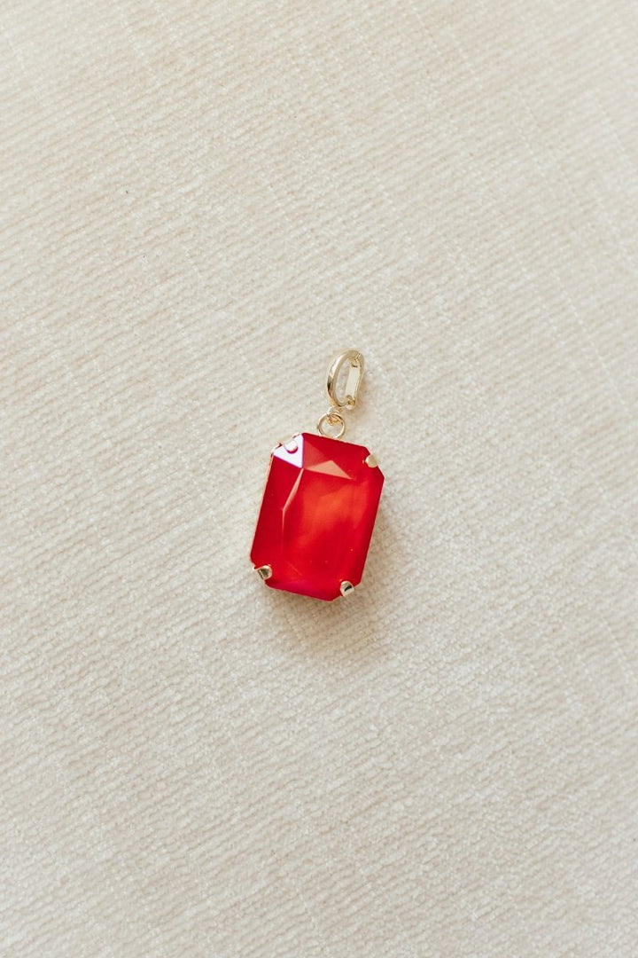Rectangular Charm in Cranberry Crush - Macoma Boutique315 Jewelry