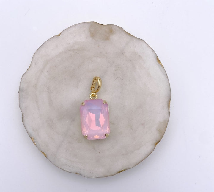 Rectangular Charm in Light Pink - Macoma Boutique310 Accessories/Jewelry