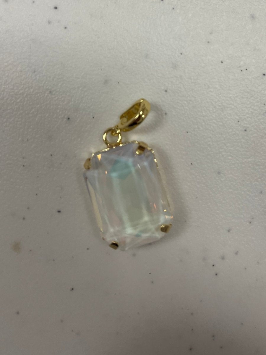 Rectangular Charm in White - Macoma Boutique315 Jewelry