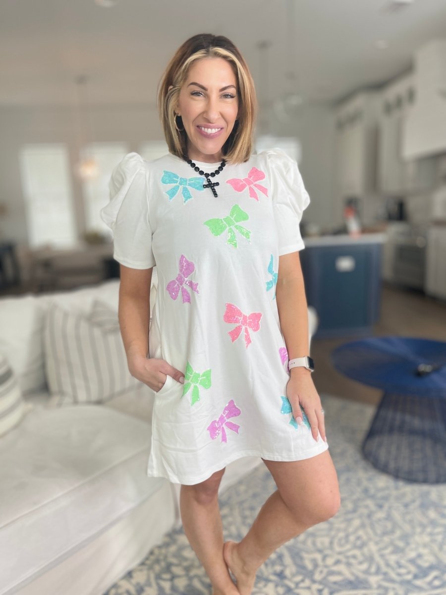 Ribbon and Bows Dress - FINAL SALE - Macoma Boutique250 Dresses