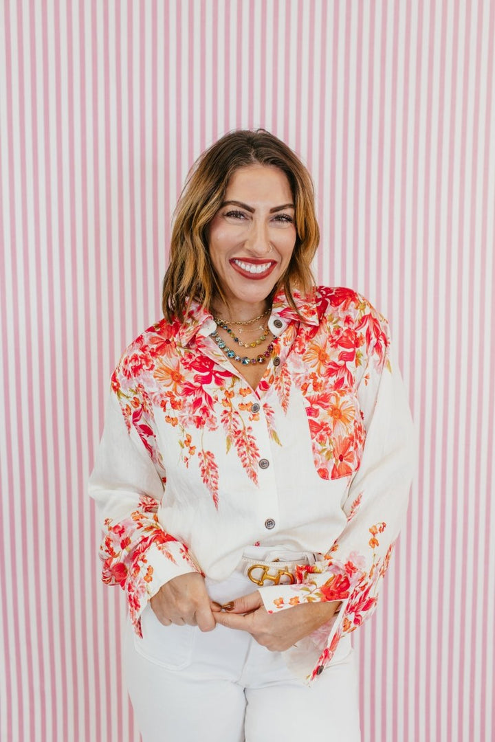 Romantic Drift Floral Top - Macoma Boutique120 Long Sleeve