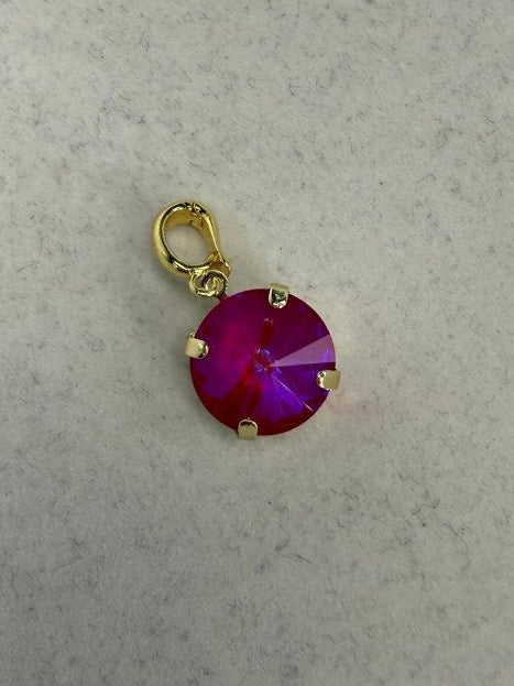 Round Charm 10MM in Pink Punch - Macoma Boutique315 Jewelry