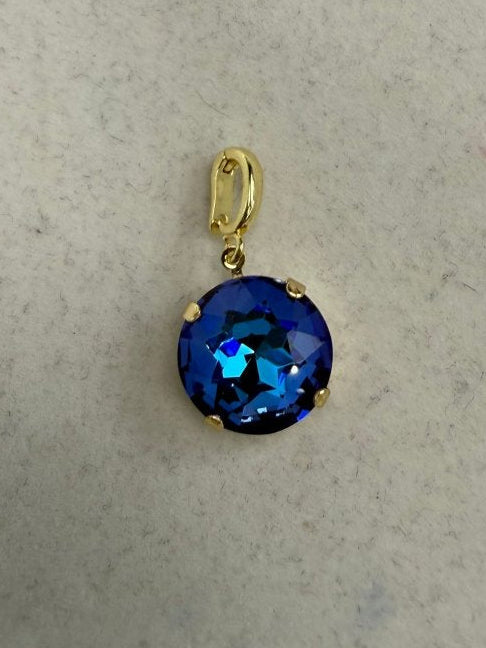 Round Charm 12MM in Electric Blue - Macoma Boutique315 Jewelry