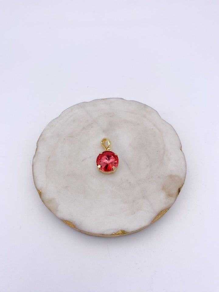 Round Charm in Red Love - 14MM - Macoma Boutique310 Accessories/Jewelry