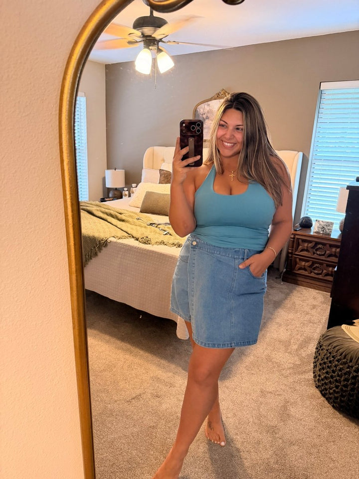 Show Stopper Brami Tank In Teal - Reg & Curvy - Macoma Boutique110 Tanks