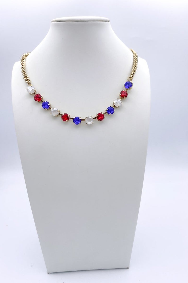 Sienna By Tova Mini Ann Necklace In 4th Of July Mix - Macoma Boutique310 Accessories/Jewelry