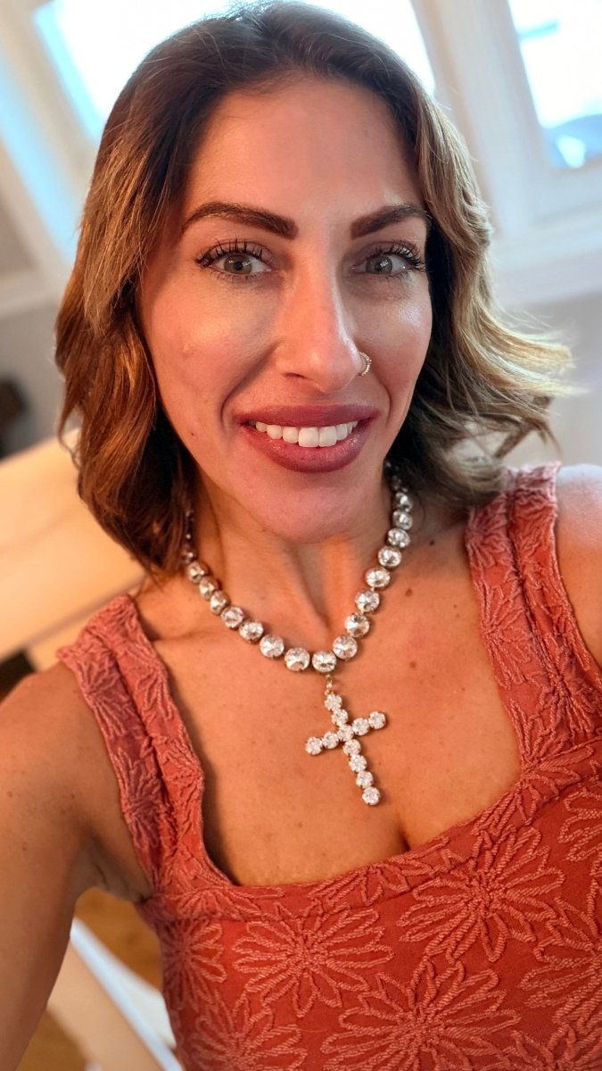 Sienna Rome Necklace In Clear/Antique Gold - Macoma Boutique310 Accessories/Jewelry