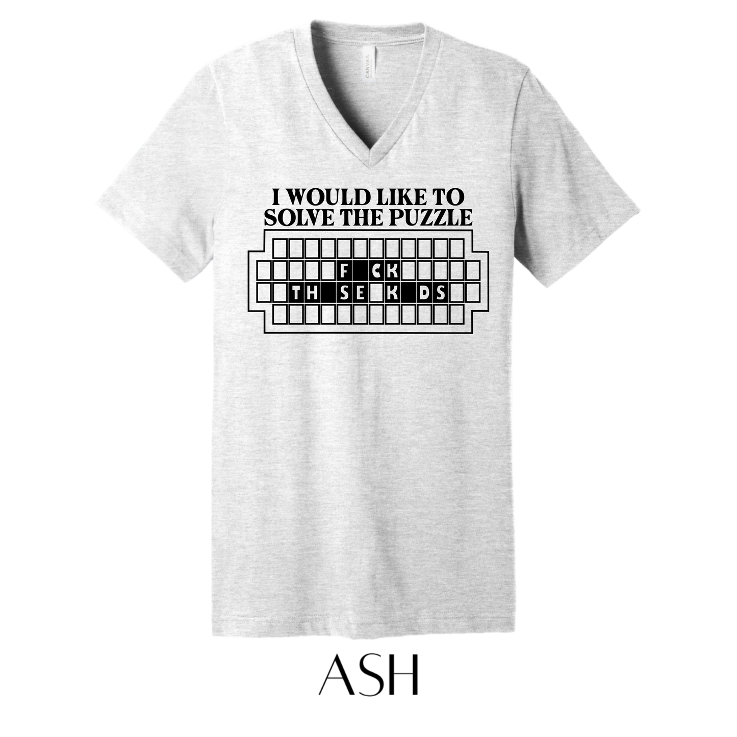 Solve The Puzzle V-Neck Graphic Tee - FINAL SALE