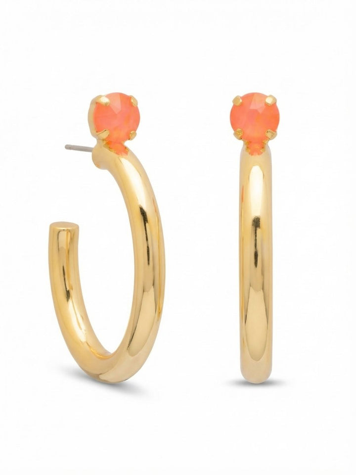 Sorrelli Electric Hyacinth Keeley Studded Hoop Earrings - Macoma Boutique315 Jewelry