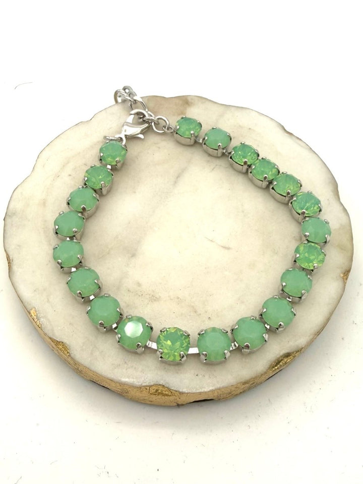 Sparkle Therapy Anklet in Silver Green - Macoma Boutique315 Jewelry