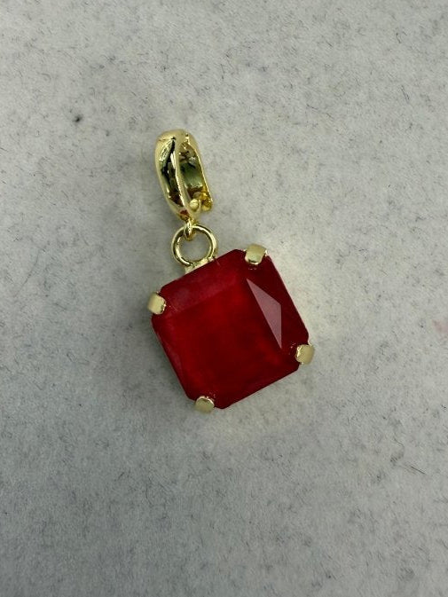 Square Charm in Cranberry Crush - Macoma Boutique315 Jewelry